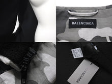 画像をギャラリービューアに読み込む, 新品同様品 BALENCIAGA バレンシアガ ベスト 681459 カモフラージュプリント カーゴポケット ブラック グレー 48 中古 59199