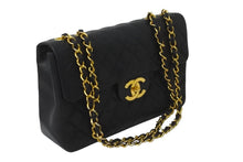 画像をギャラリービューアに読み込む, CHANEL シャネル ショルダーバッグ デカマトラッセ ダブルチェーンブラック 3番台 ラムスキン ゴールド金具 美品 中古 59258