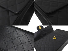 画像をギャラリービューアに読み込む, CHANEL シャネル ショルダーバッグ デカマトラッセ ダブルチェーンブラック 3番台 ラムスキン ゴールド金具 美品 中古 59258