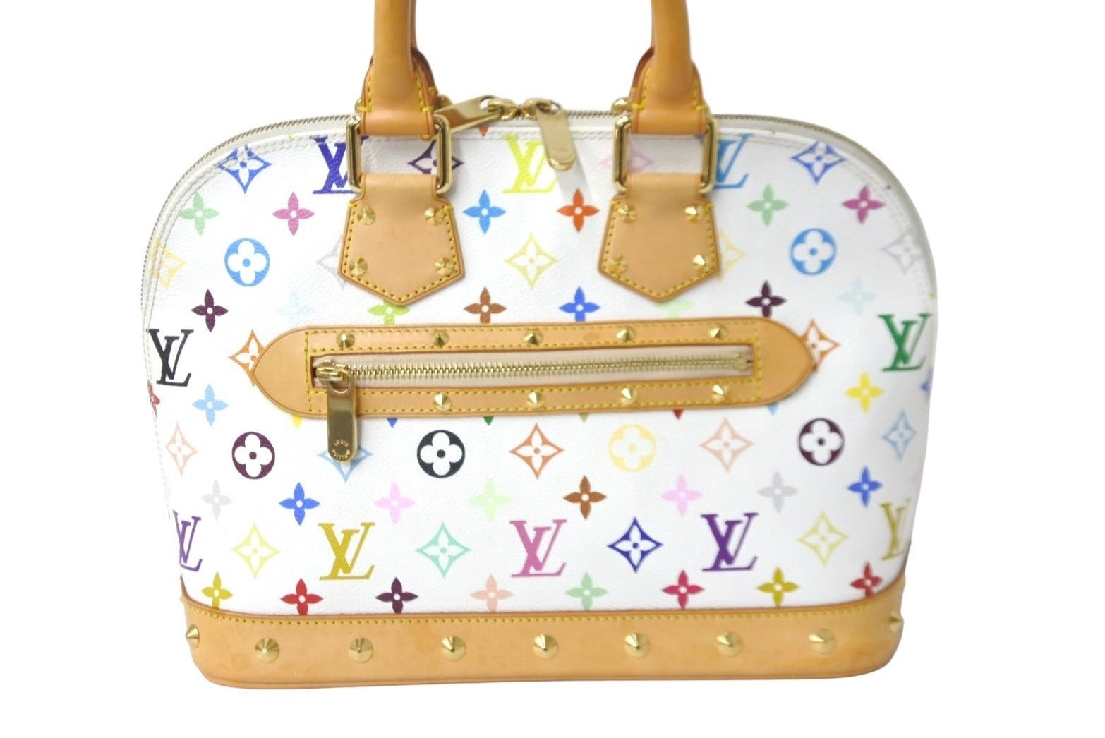 LOUIS VUITTON ルイヴィトン ハンドバッグ アルマ モノグラムマルチカラー ブロン M92647 ゴールド金具 美品 中古 59271 –  Casanova Vintage