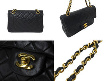 画像をギャラリービューアに読み込む, CHANEL シャネル ショルダーバッグ マトラッセ23 1番台 ラムスキン Wフラップ ブラック ゴールド金具 美品 中古 59300