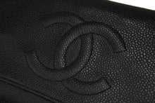 画像をギャラリービューアに読み込む, 極美品 CHANEL シャネル チェーン ウォレット ショルダーバッグ 17番台 キャビアスキン ブラック シルバー金具 中古 59305