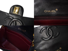 画像をギャラリービューアに読み込む, CHANEL シャネル ミニ マトラッセ チェーン ショルダーバッグ ラムスキン ブラック ココマーク ゴールド金具 美品 中古 59343