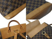画像をギャラリービューアに読み込む, LOUIS VUITTON ルイヴィトン ダミエ アルルカン 100周年記念限定 バックパック ロゴ ブラウン N99038 良品 中古 59358
