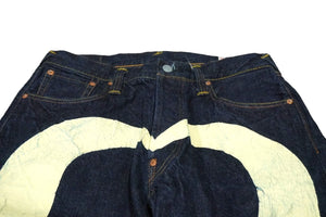 EVISU JEANS エヴィス ジーンズ デニムパンツ サイズ36×32 コットン ブルー テーパード カモメ プリント 良品 中古 59401