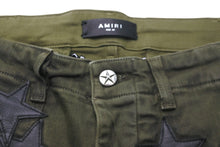 画像をギャラリービューアに読み込む, AMIRI アミリ カーゴ パンツ スターパッチ フェード加工 30 コットン ポリエステル ポリウレタン 牛革 美品 中古 59402