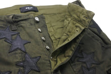 画像をギャラリービューアに読み込む, AMIRI アミリ カーゴ パンツ スターパッチ フェード加工 30 コットン ポリエステル ポリウレタン 牛革 美品 中古 59402