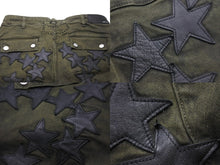 画像をギャラリービューアに読み込む, AMIRI アミリ カーゴ パンツ スターパッチ フェード加工 30 コットン ポリエステル ポリウレタン 牛革 美品 中古 59402