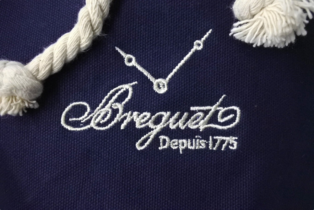 Breguet One Shoulder Bag Drawstring Type Navy Marine Bag Canvas Good Condition Used 59413