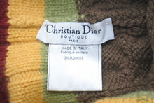 画像をギャラリービューアに読み込む, Christian Dior クリスチャンディオール ニットキャップ 帽子 DSK04005 ジョンガリアーノ カシミヤ ラスタカラー 美品 中古 59437