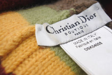 画像をギャラリービューアに読み込む, Christian Dior クリスチャンディオール ニットキャップ 帽子 DSK04005 ジョンガリアーノ カシミヤ ラスタカラー 美品 中古 59437