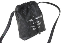 画像をギャラリービューアに読み込む, LOUIS VUITTON ルイヴィトン ショルダーバッグ モノグラム エクリプス フラグメントナノバッグ M43418 ブラック 美品 中古 59444
