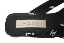 画像をギャラリービューアに読み込む, CHANEL シャネル ココビーチ サンダル トングサンダル ダブルC ココマーク 総柄 サイズ36C ブラック 美品 中古 59459