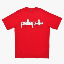 画像をギャラリービューアに読み込む, pellepelle ペレペレ 半袖Tシャツ サイズXL レッド ホワイト ブラック コットン 刺繍ロゴ 古着 美品 中古 4a005951