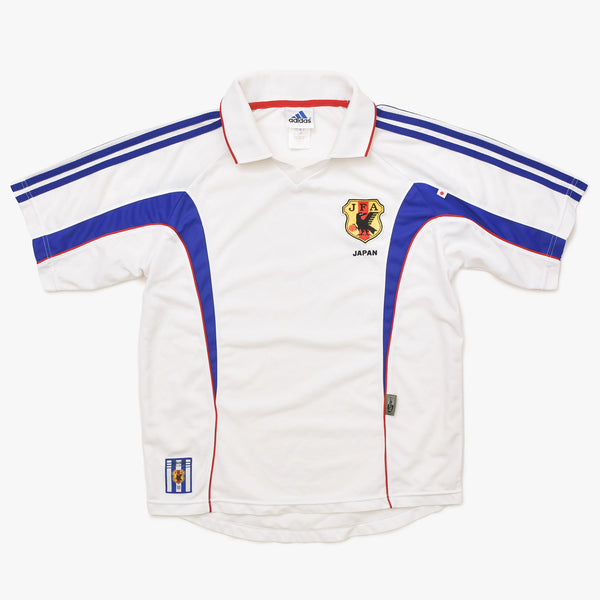 ADIDAS アディダス サッカー日本代表レプリカユニフォーム 1999-2000シーズン 風モデル 翼モデル ホワイト 黄金世代 日の丸 Lサイズ 美品 中古 4a005954