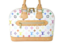 画像をギャラリービューアに読み込む, LOUIS VUITTON ルイヴィトン 村上隆 ハンドバッグ アルマ M92647 モノグラムマルチ ブロン ホワイト 美品 中古 59540