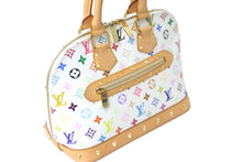 画像をギャラリービューアに読み込む, LOUIS VUITTON ルイヴィトン 村上隆 ハンドバッグ アルマ M92647 モノグラムマルチ ブロン ホワイト 美品 中古 59540