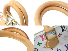 画像をギャラリービューアに読み込む, LOUIS VUITTON ルイヴィトン 村上隆 ハンドバッグ アルマ M92647 モノグラムマルチ ブロン ホワイト 美品 中古 59540