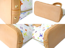 画像をギャラリービューアに読み込む, LOUIS VUITTON ルイヴィトン 村上隆 ハンドバッグ アルマ M92647 モノグラムマルチ ブロン ホワイト 美品 中古 59540