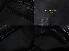 画像をギャラリービューアに読み込む, BALENCIAGA バレンシアガ ショルダーバッグ エアホーボー 2WAY ブラック レザー 466844 シルバー金具 美品 中古 59541