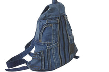 Load image into Gallery viewer, TRUE RELIGION トゥルーレリジョン リュックサック インディゴ ブルー デニム コットン 美品 中古 59571