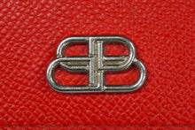 画像をギャラリービューアに読み込む, BALENCIAGA バレンシアガ 三つ折り財布 コンパクトウォレット 601387 0OTXN 6406 BBロゴ レッド 美品 中古 59575