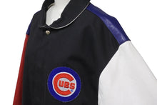 画像をギャラリービューアに読み込む, JEFF HAMILTON ジェフ ハミルトン スタジャン スタジアムジャケット シカゴ カブス コットン レザー 美品 中古 59581