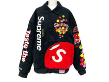 画像をギャラリービューアに読み込む, Supreme シュプリーム × Mitchell&amp;Ness ミッチェルアンドネス コラボ スキットルズバーシティジャケット ブラック 美品 中古 59583