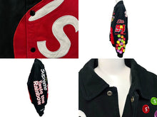 画像をギャラリービューアに読み込む, Supreme シュプリーム × Mitchell&amp;Ness ミッチェルアンドネス コラボ スキットルズバーシティジャケット ブラック 美品 中古 59583