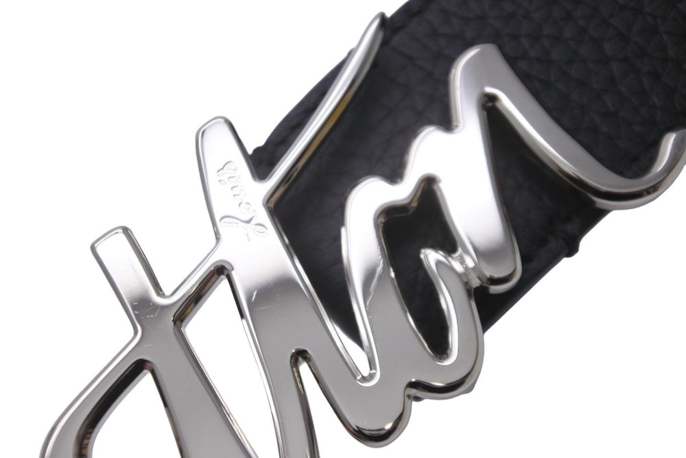 LOUIS VUITTON Belt Suntulle LV Autograph Size 40/100 M0187 Leather Silver Hardware Good Condition Used 59591