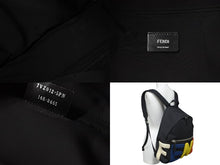 Load image into Gallery viewer, FENDI フェンディ リュック バックパック ブラック ボア ロゴ ナイロン 7VZ012・5PN 4 良品 中古 59624