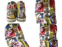 画像をギャラリービューアに読み込む, CHROME HEARTS クロムハーツ コンバース オールスター アメリカンコミック スターパッチ マルチカラー キャンバス シルバー925 48 美品 中古 4a000106