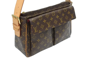 極美品 LOUISVUITTON ルイヴィトン ヴィバシテGM ワンショルダーバッグ M51163 モノグラム PVC レザー ゴールド金具 中古 4b005967