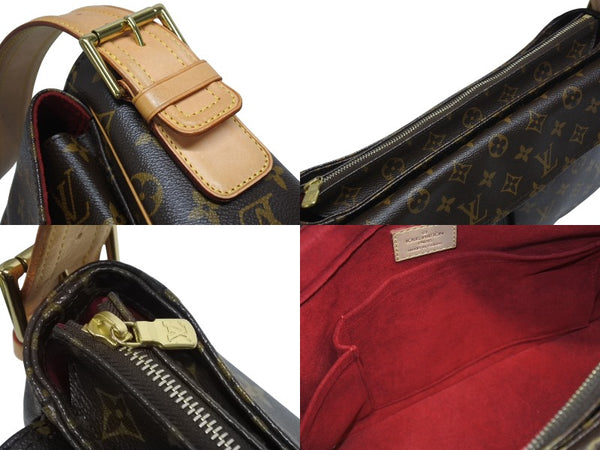極美品 LOUISVUITTON ルイヴィトン ヴィバシテGM ワンショルダーバッグ M51163 モノグラム PVC レザー ゴールド金具 中古 4b005967