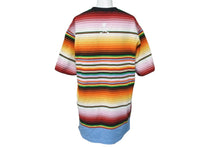 画像をギャラリービューアに読み込む, 極美品 MASTERMIND マスターマインド 半袖Ｔシャツ メキシカンボーダー MW23S10-TS027-017 レインボー Lサイズ 中古 59732