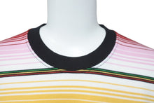 画像をギャラリービューアに読み込む, 極美品 MASTERMIND マスターマインド 半袖Ｔシャツ メキシカンボーダー MW23S10-TS027-017 レインボー Lサイズ 中古 59732