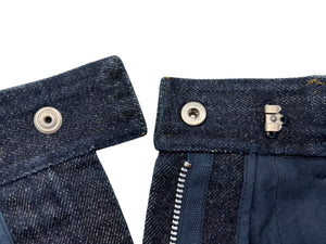 CHANEL Shorts Skirt Here Mark Denim Navy Cotton Size 40 P07818V05664 Good Condition Used 59736
