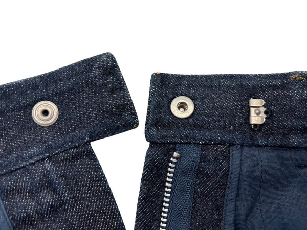 CHANEL Shorts Skirt Here Mark Denim Navy Cotton Size 40 P07818V05664 Good Condition Used 59736