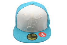 画像をギャラリービューアに読み込む, 新品未使用 NEW ERA Florida Marlins ニューエラ フロリダマーリンズ キャップ ブルー アイボリー グレーブリム 7 3/8 中古 59749
