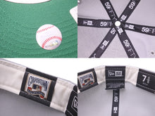画像をギャラリービューアに読み込む, 新品未使用 NEW ERA New york Yankees ニューエラ ニューヨークヤンキース キャップ グレー グリーンブリム 7 5/8 中古 59752