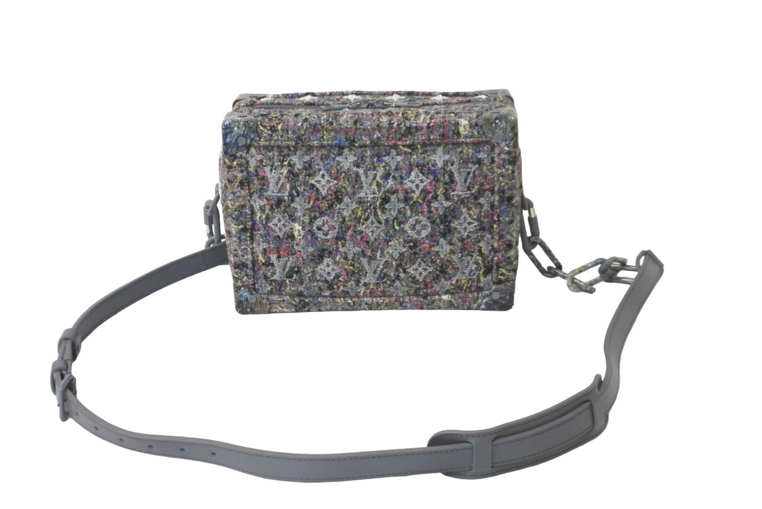 LOUIS VUITTON グレー メッシュ ゴルフシューズバッグ 新品同様 LOUIS VUITTON ルイヴィトン リサイクル ヴァージル ツイード