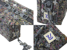 画像をギャラリービューアに読み込む, 新品同様 LOUIS VUITTON ルイヴィトン リサイクル ヴァージル ツイード ソフトトランク ショルダーバッグ グレー マルチ M58741 中古 59780