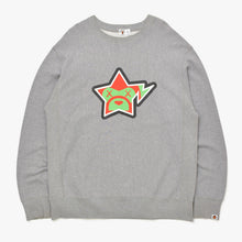 画像をギャラリービューアに読み込む, A BATHING APE ア ベイシング エイプ × カウズ BABY MILO BAPESTA FACE クルーネックスウェット グレー バベスタ ベビーマイロ NIGO期 Lサイズ 美品 中古 4a005980