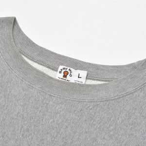 A BATHING APE ア ベイシング エイプ × カウズ BABY MILO BAPESTA FACE クルーネックスウェット グレー バベスタ ベビーマイロ NIGO期 Lサイズ 美品 中古 4a005980