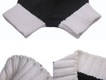 Load image into Gallery viewer, PRADA プラダ コットン クルーネック クロップド ニット ブラック ホワイト ロゴ P24I1R サイズ38 美品 中古 59816