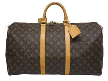 画像をギャラリービューアに読み込む, LOUIS VUITTON ルイヴィトン キーポル50 ボストンバッグ M41426 モノグラムキャンバス ブラウン ゴールド金具 美品 中古 4b005984