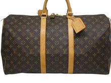 画像をギャラリービューアに読み込む, LOUIS VUITTON ルイヴィトン キーポル50 ボストンバッグ M41426 モノグラムキャンバス ブラウン ゴールド金具 美品 中古 4b005984