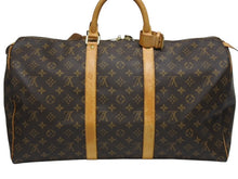 画像をギャラリービューアに読み込む, LOUIS VUITTON ルイヴィトン キーポル50 ボストンバッグ M41426 モノグラムキャンバス ブラウン ゴールド金具 美品 中古 4b005984