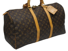 画像をギャラリービューアに読み込む, LOUIS VUITTON ルイヴィトン キーポル50 ボストンバッグ M41426 モノグラムキャンバス ブラウン ゴールド金具 美品 中古 4b005984