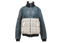 画像をギャラリービューアに読み込む, Billionaire Boys Club ビリオネアボーイズクラブ レザーダウンジャケット グリーン ホワイト サイズL 良品 中古 59842
